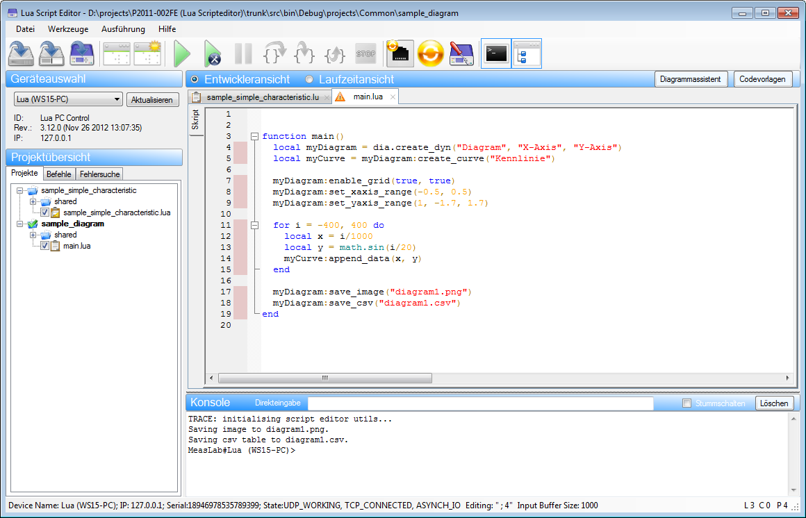 LUA Script Editor atvsystems.de